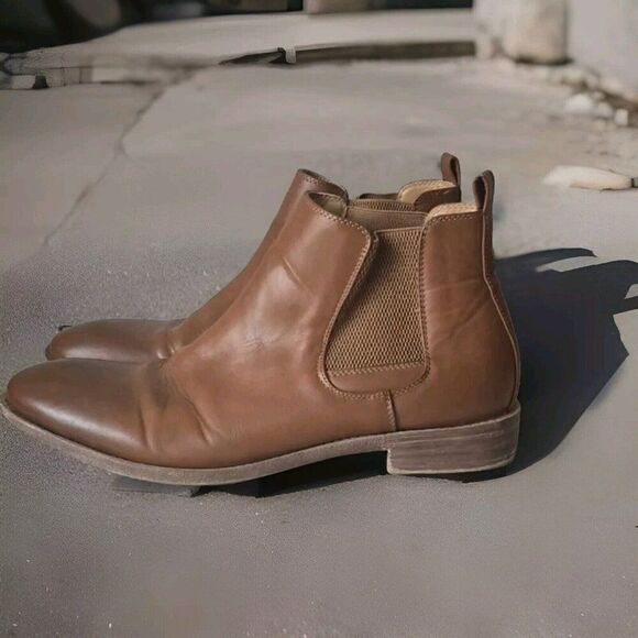 Robert Wayne Men's Brown Oregon Leather Chelsea Boots Size 13 D - Picture 1 of 8